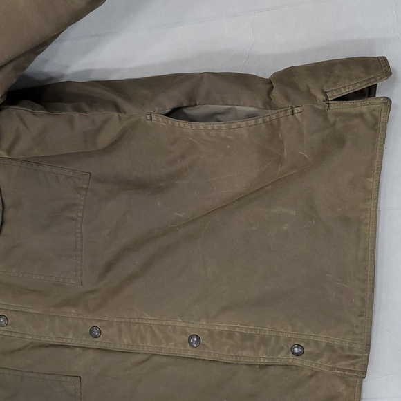 Filson waxed jacket men's XXL otter green quilt lining wool collar personalized - Picture 15 of 16